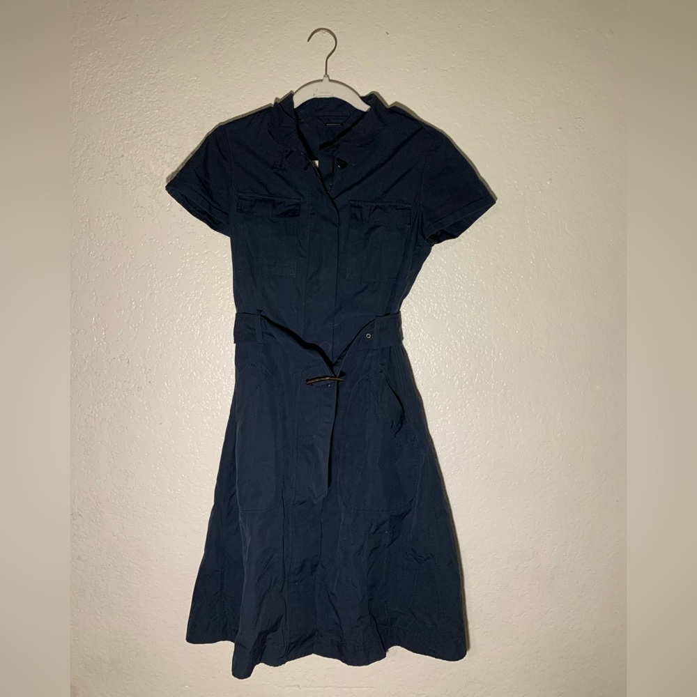 Aspesi size 40 women’s trench coat jacket top dress navy blue